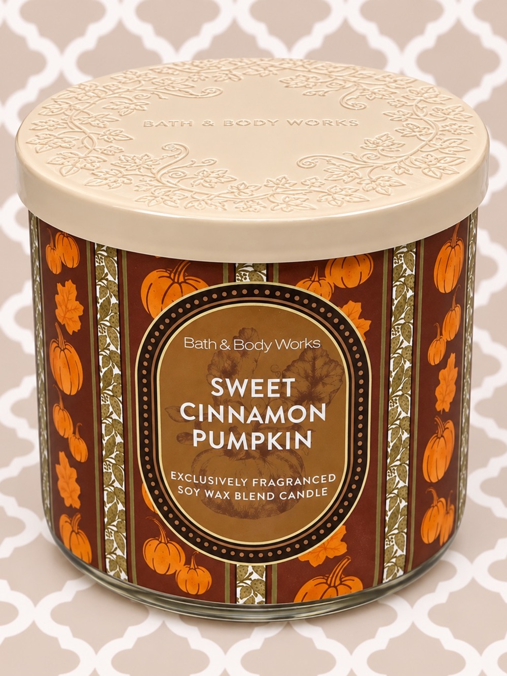 Bath & Body Works Sweet Cinnamon Pumpkin 3-Wick Candle 14.5 oz NEW